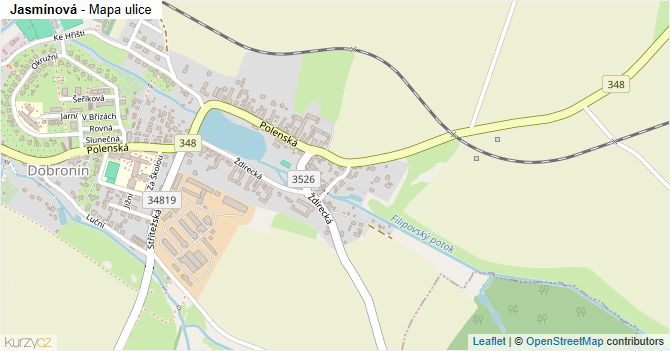 Jasmínová - mapa ulice
