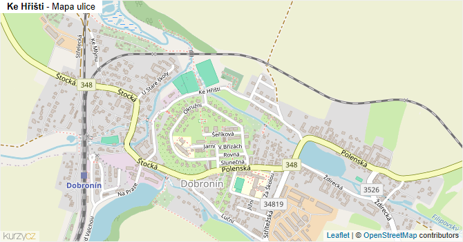 Ke Hřišti - mapa ulice