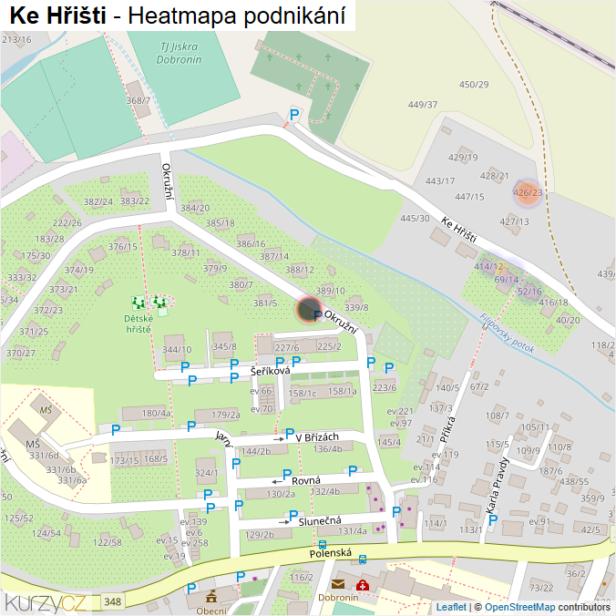 Mapa Ke Hřišti - Firmy v ulici.