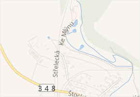 Ke Mlýnu v obci Dobronín - mapa ulice