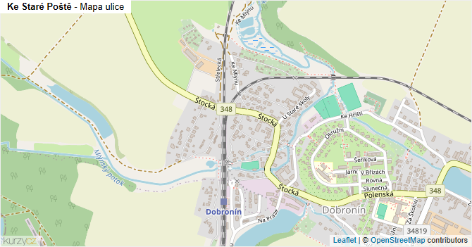 Ke Staré Poště - mapa ulice