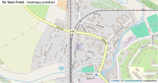 Ke Staré Poště - mapa podnikání
