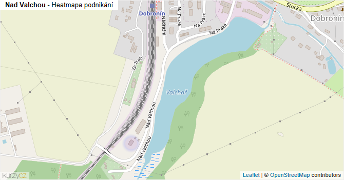 Nad Valchou - mapa podnikání