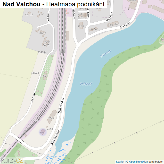 Mapa Nad Valchou - Firmy v ulici.