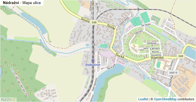 Nádražní - mapa ulice