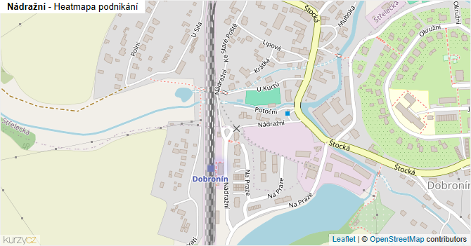 Nádražní - mapa podnikání