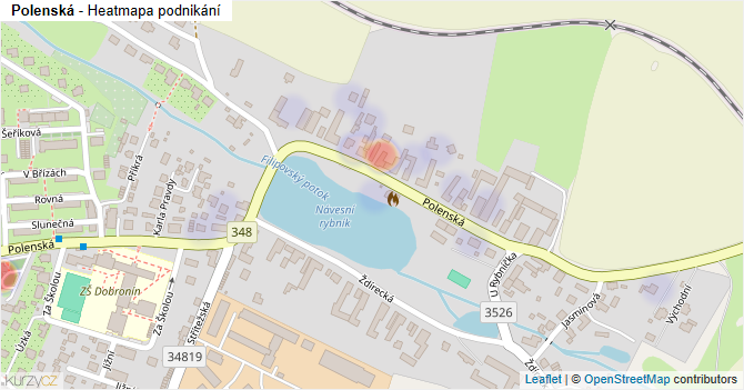 Polenská - mapa podnikání