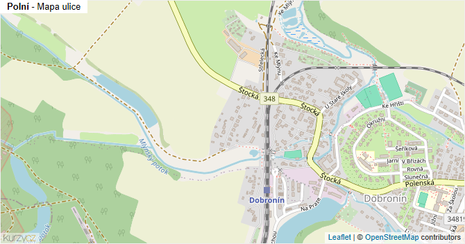 Polní - mapa ulice