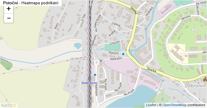 Potoční - mapa podnikání