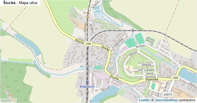 Štocká - mapa ulice