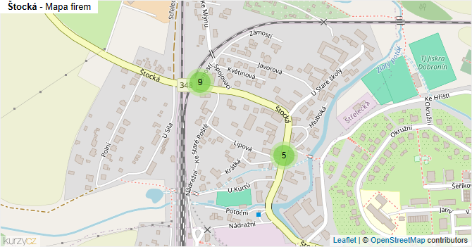 Štocká - mapa firem