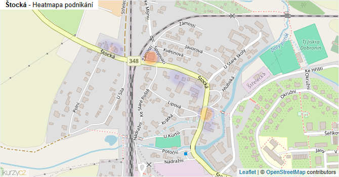 Štocká - mapa podnikání