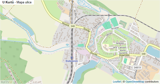 U Kurtů - mapa ulice