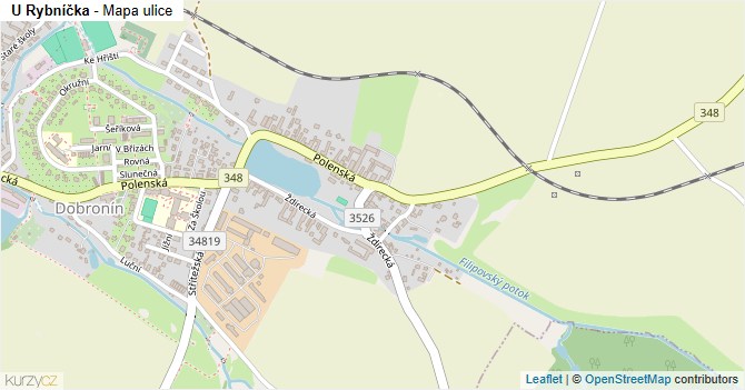 U Rybníčka - mapa ulice