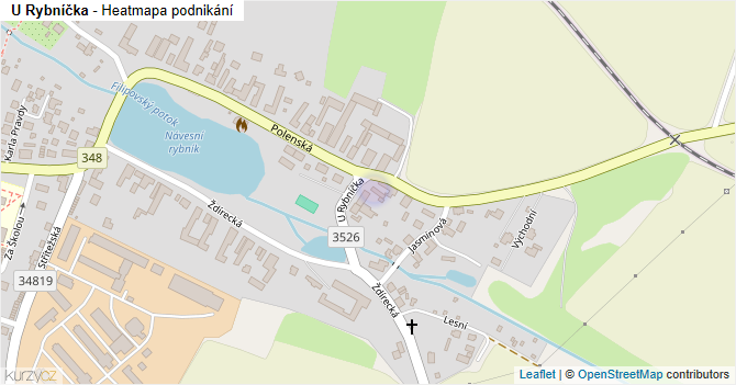 U Rybníčka - mapa podnikání