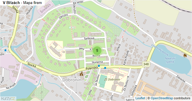 V Břízách - mapa firem