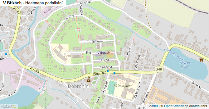 V Břízách - mapa podnikání