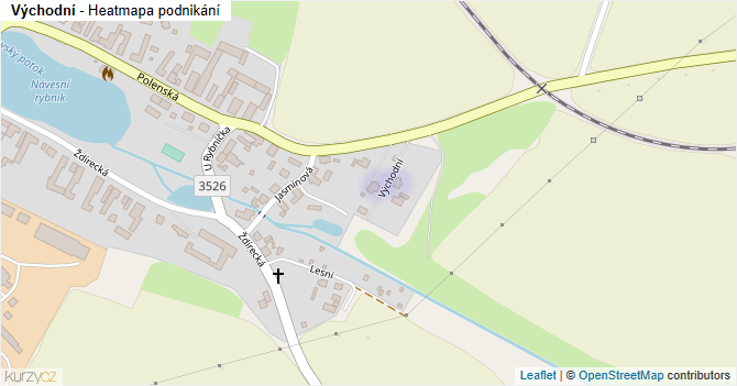 Východní - mapa podnikání