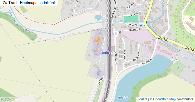 Za Tratí - mapa podnikání