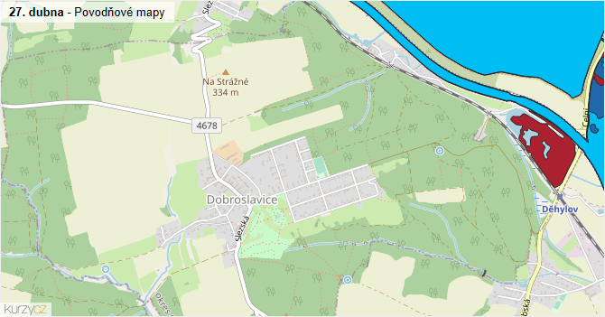 27. dubna - záplavové mapy stoleté vody