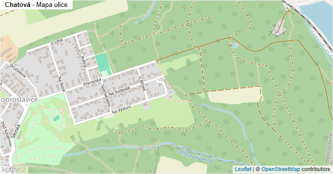 Chatová - mapa ulice