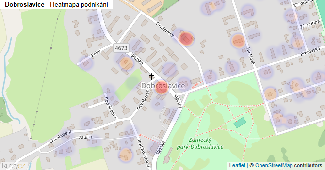 Dobroslavice - mapa podnikání