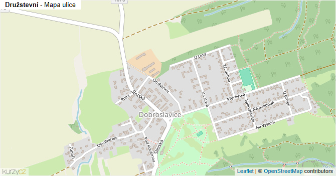 Družstevní - mapa ulice