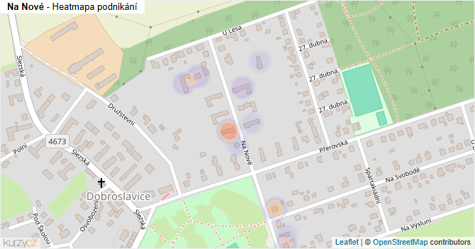Na Nové - mapa podnikání