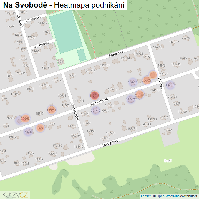 Mapa Na Svobodě - Firmy v ulici.