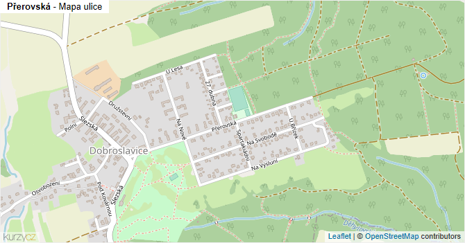 Přerovská - mapa ulice