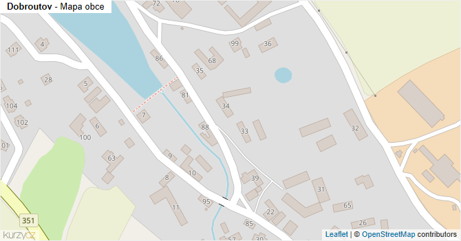 Dobroutov - mapa obce