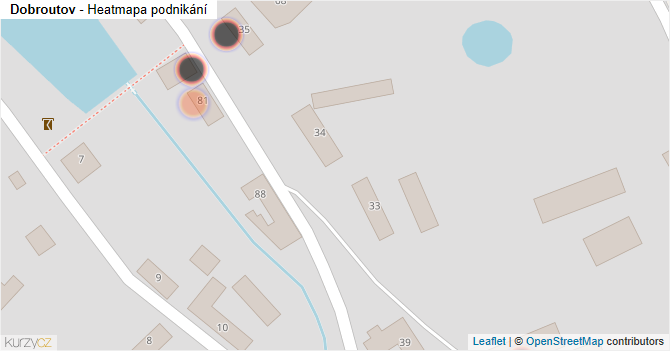 Dobroutov - mapa podnikání