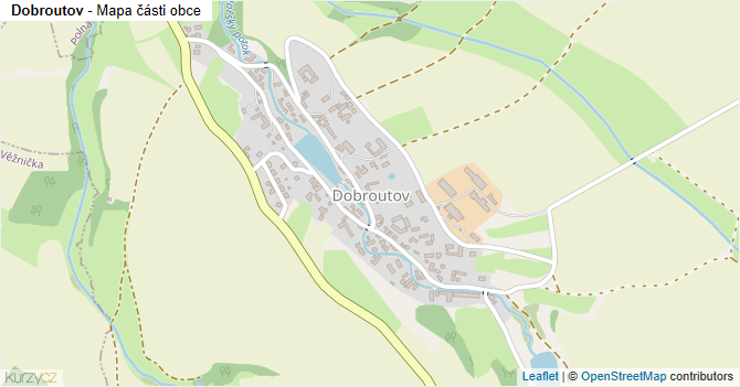 Dobroutov - mapa části obce