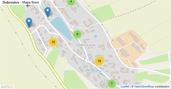 Dobroutov - mapa firem