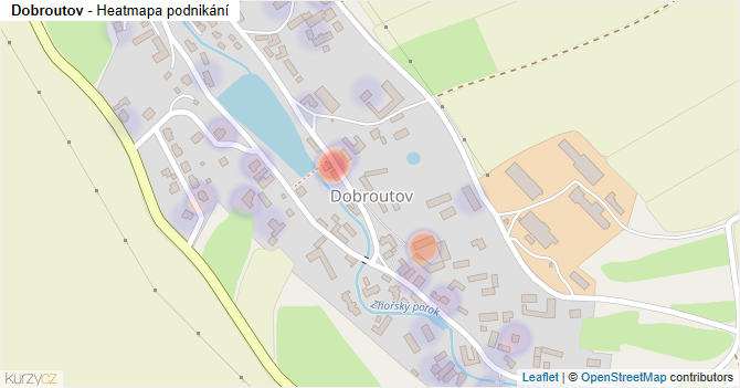 Dobroutov - mapa podnikání