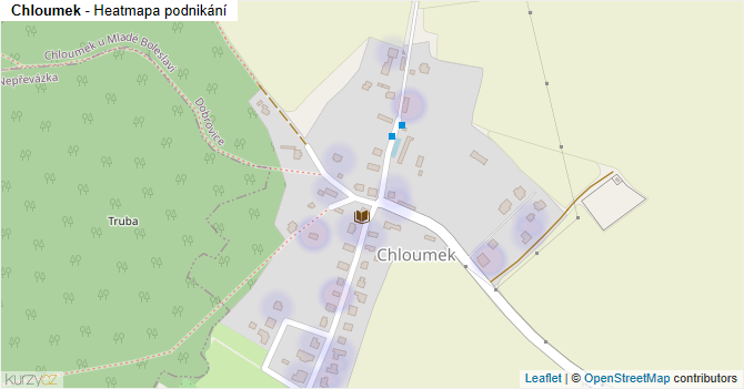 Chloumek - mapa podnikání