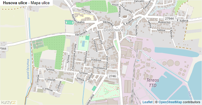 Husova ulice - mapa ulice