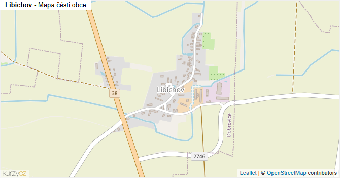 Libichov - mapa části obce