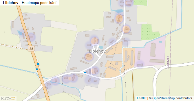 Libichov - mapa podnikání