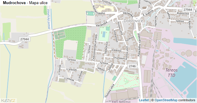 Mudrochova - mapa ulice