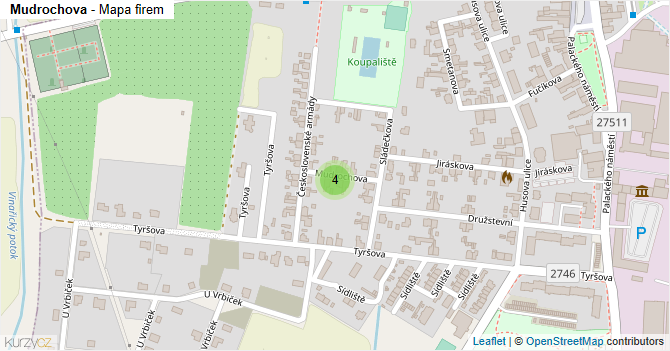 Mudrochova - mapa firem