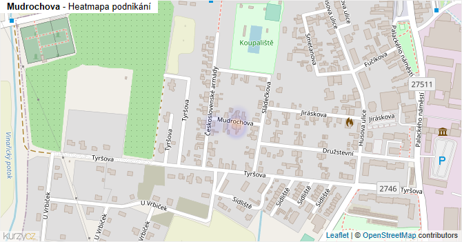 Mudrochova - mapa podnikání