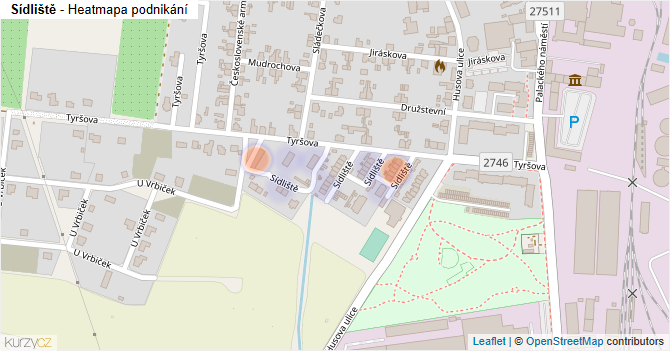 Sídliště - mapa podnikání