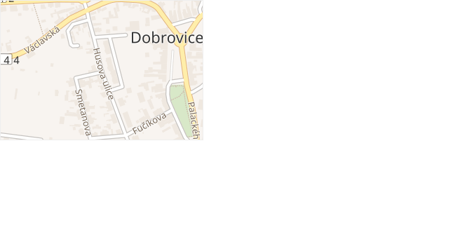 Smetanova v obci Dobrovice - mapa ulice