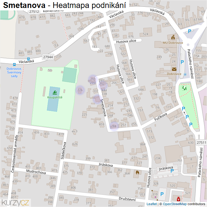 Mapa Smetanova - Firmy v ulici.