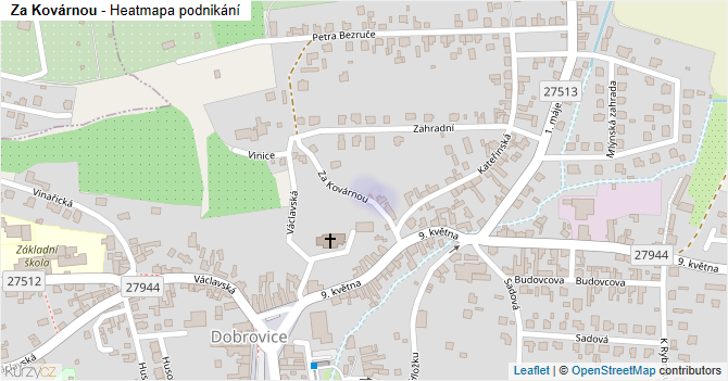 Za Kovárnou - mapa podnikání