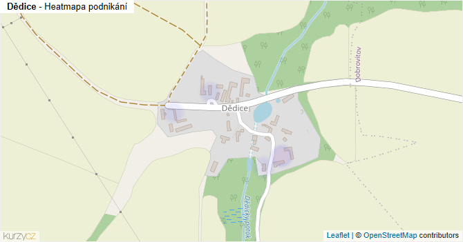 Dědice - mapa podnikání