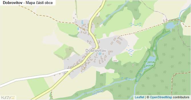 Dobrovítov - mapa části obce