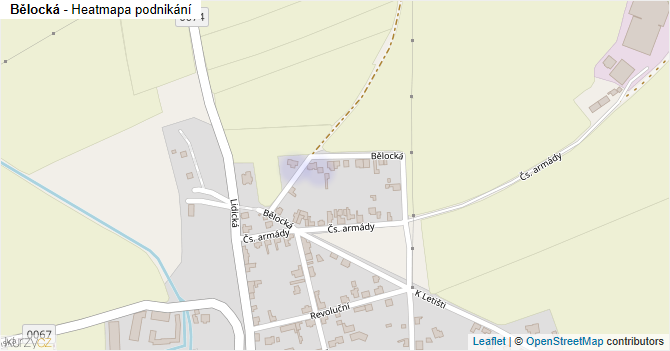Bělocká - mapa podnikání