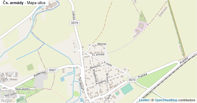 Čs. armády - mapa ulice